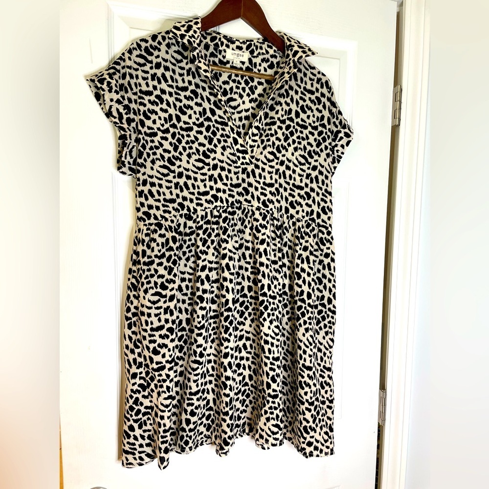 UMGEE leopard print babydoll swing dress - Small